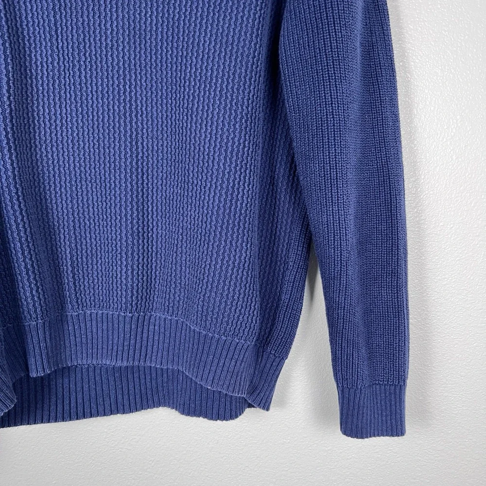 American Rag Men's Henley Ribbed Knit Pullover‎ Sweater Blue Sz XL